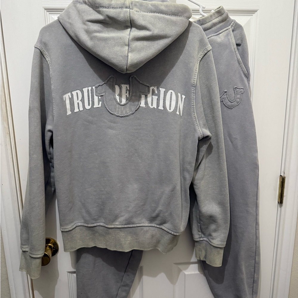 True Religion Charcoal Hoodie and Joggers